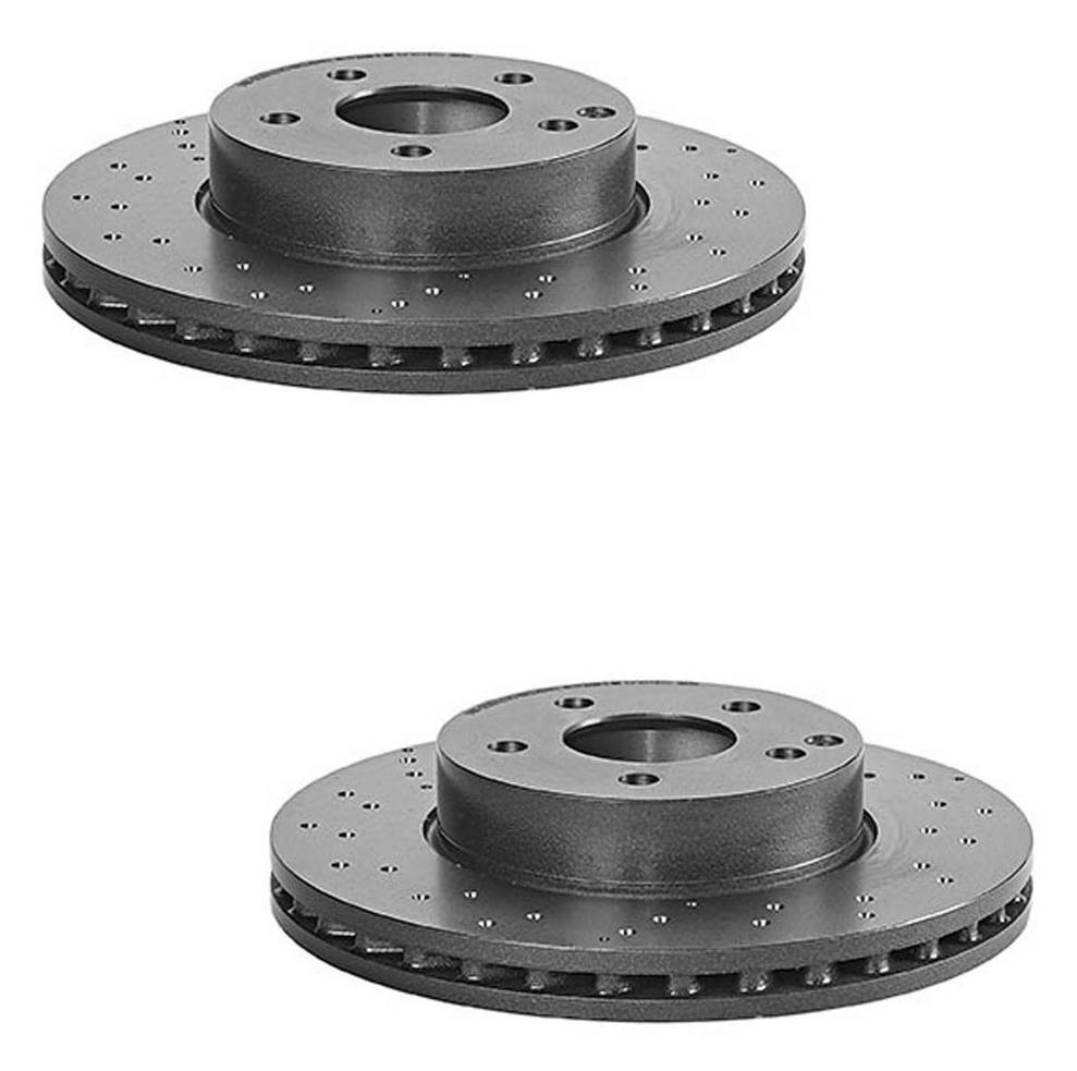 Mercedes Disc Brake Pad and Rotor Kit - Front and Rear (295mm/300mm) (Ceramic) (EURO) 2044231512 - Akebono Euro Ultra-Premium 4122622KIT